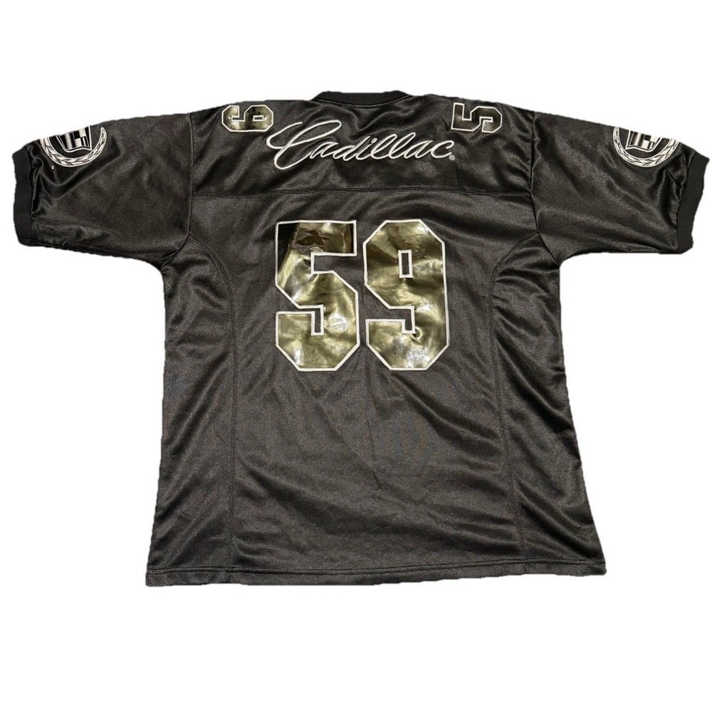 Vintage Y2k Cadillac Jersey Size Large Black Number 59 Football Jersey Shirt - Picture 5 of 7
